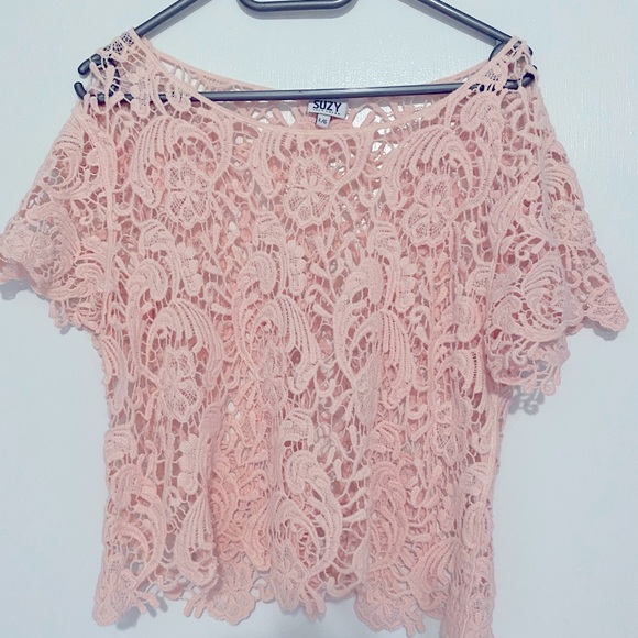 Light Pink Lace Top - Picture 1 of 4